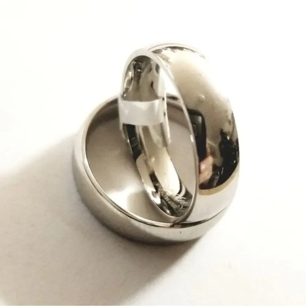 New‎ Shiny stainless steel ring size 6